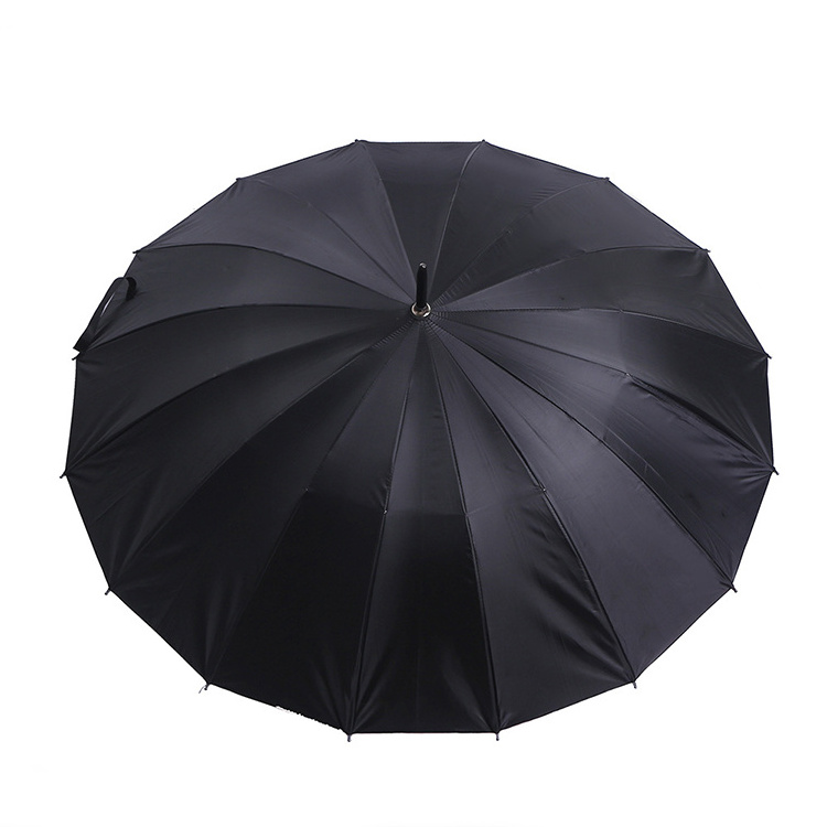 CHUVABAND 21 Inch 16 Panel 54 CM  Black Color Silver Coating Umbrella With UV Auto Open Straight Umbrella For Market Umbrella