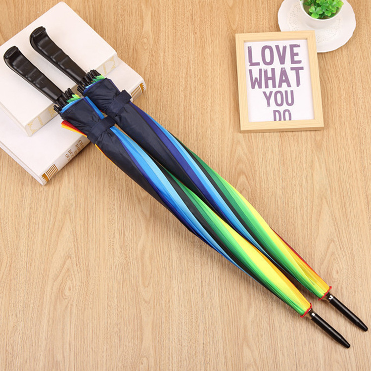 CHUVABAND 21 Inch 16K Umbrellas For The Rain Factory Guarda Chuva Wholesale Metal Frame Rainbow Straight Umbrella Automatic