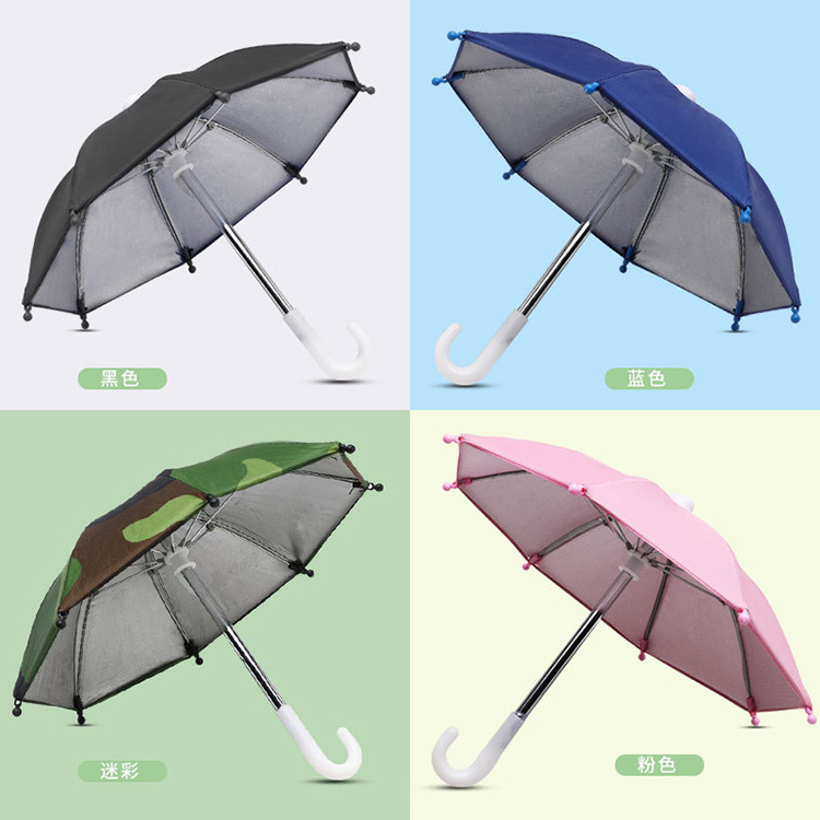 CHUVABAND 6 Inch 8 K New Design Motorcycle Phone Umbrella Small Mini Sunshade Riding Bike Phone Umbrella For Delivery Men