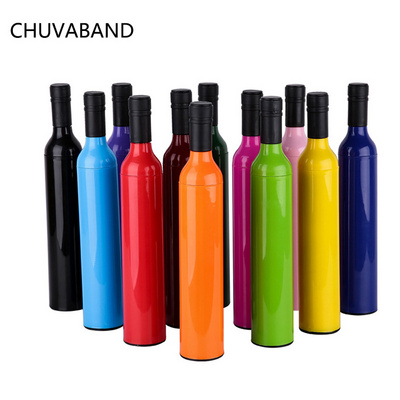 CHUVABAND 21"*8k Three-folding Umbrella Advertising Wine Bottle Shape Umbrella for Promotion Gift Souvenir