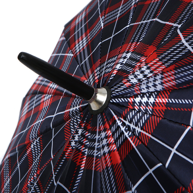 CHUVABAND 22 Inch 16k Wholesale Retro Plaid Large Fiberglass Golf Umbrella Shaft Windproof Waterproof Automatic Umbrellas