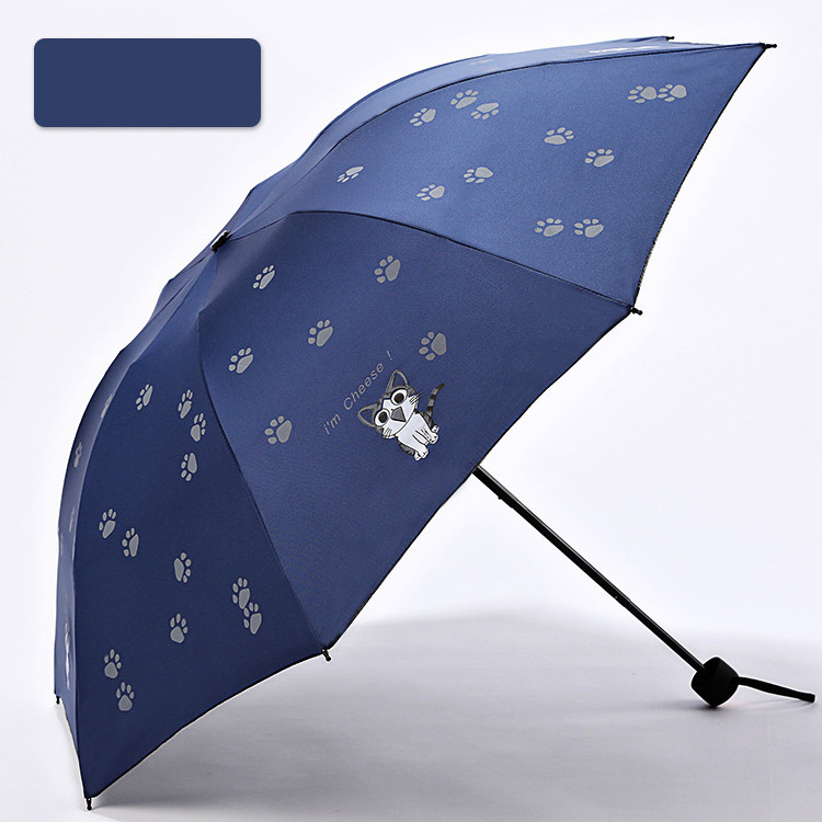 CHUVABAND Cartoon Cat &Cat Claw Pattern Folding Rainy Children Umbrella Anti-UV Girls Boys Lovely Animal Cat Claw Umbrella YD040