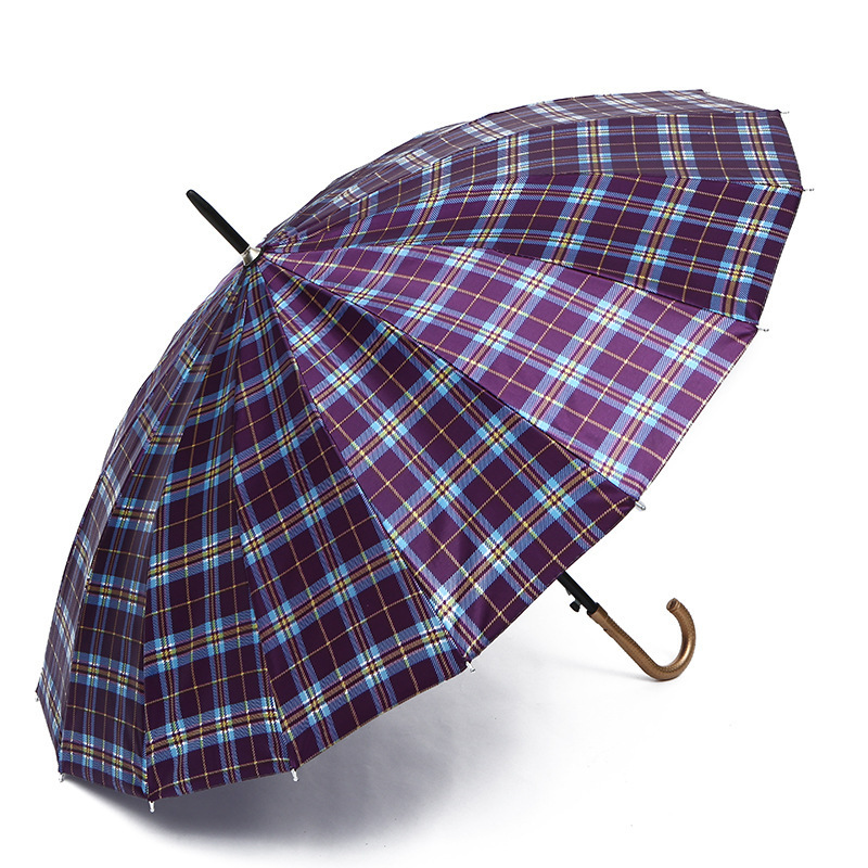 CHUVABAND 22 Inch 16k Wholesale Retro Plaid Large Fiberglass Golf Umbrella Shaft Windproof Waterproof Automatic Umbrellas