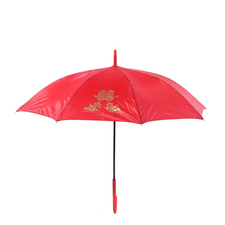 CHUVABAND Wholesale bridal umbrellas Cheap Customized Logo Printing Promotional Straight wedding red vintage wedding Umbrella