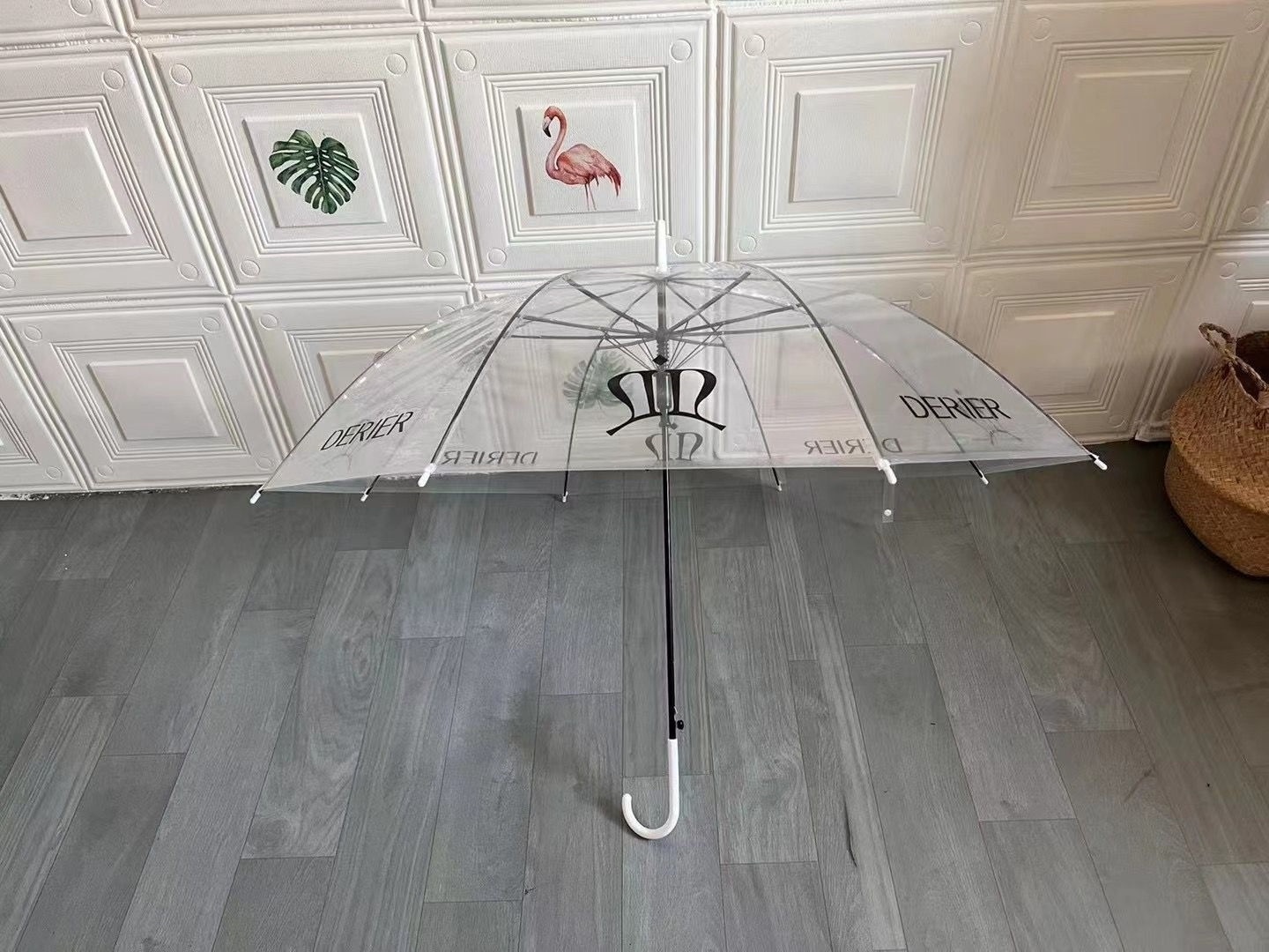 New design straight golf style Promotion Transparent Princess clear umbrella