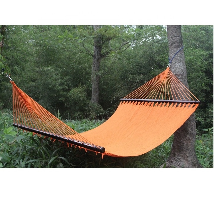 Luxurious 2 Person Camping Nylon Net Cotton Rope Hammock Bed