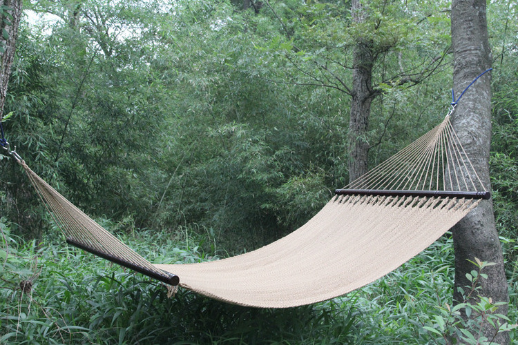 Outdoor Camping Portable Hammock Brazilian Beach canvas material Folding Hammock with tassel