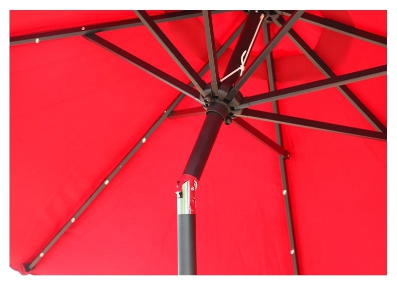 Solar panel sun umbrella outdoor shade umbrella outdoor market parasol street with USB charger