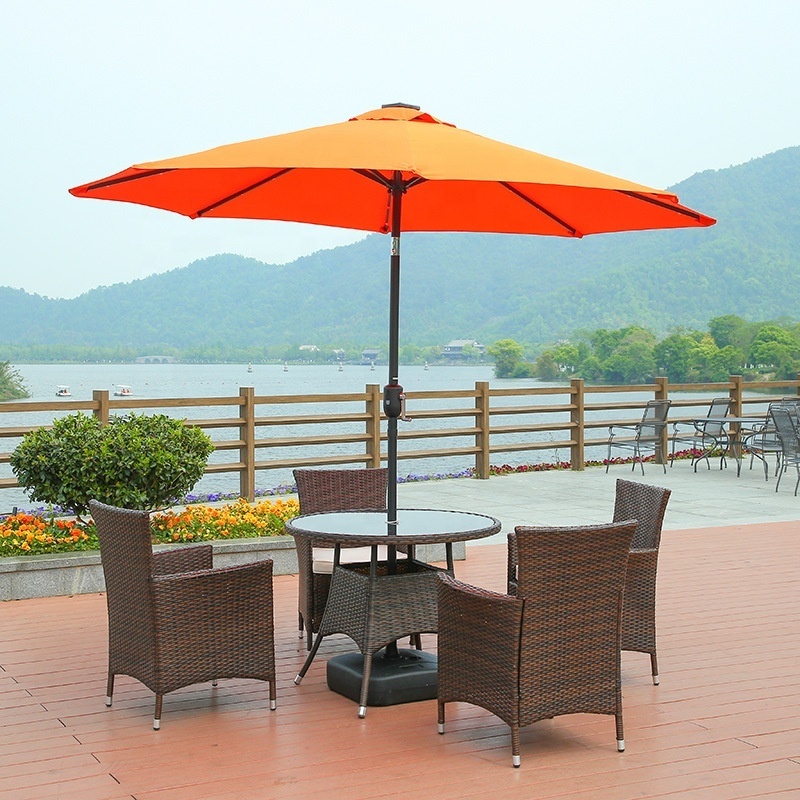 Solar panel sun umbrella outdoor shade umbrella outdoor market parasol street with USB charger