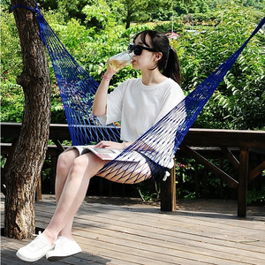 Single Style Nylon Rope Mesh Swing Camping Hammock