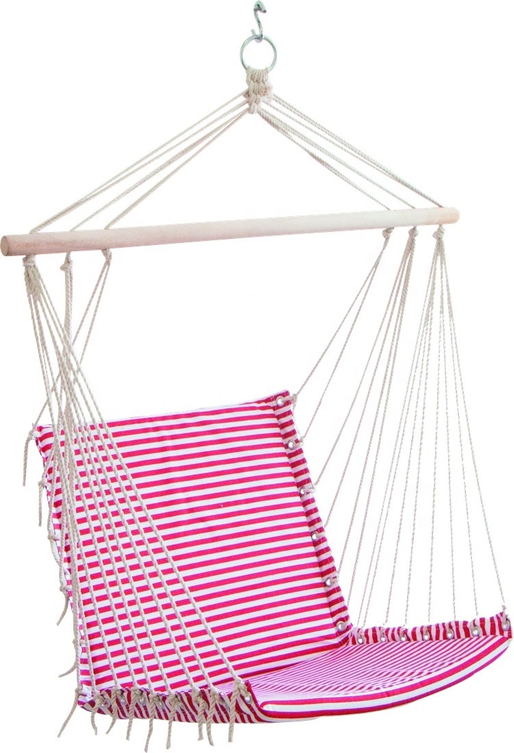 Printed Padded Canvas Hammock Chair Swing Hanging Chair for balcony columpios para jardin para adultos