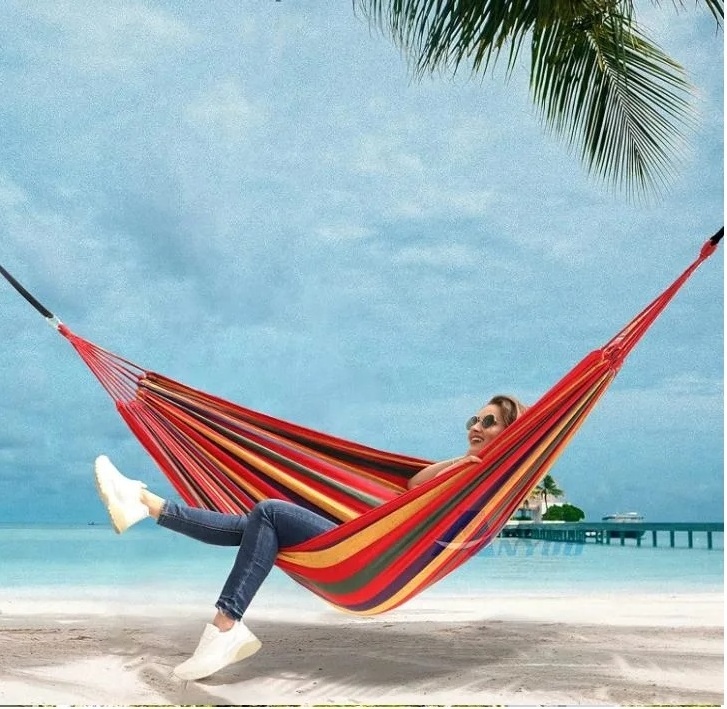 Hammock Chair Hot Sale Portable Cotton Canvas Outdoor Swing Hammock bed