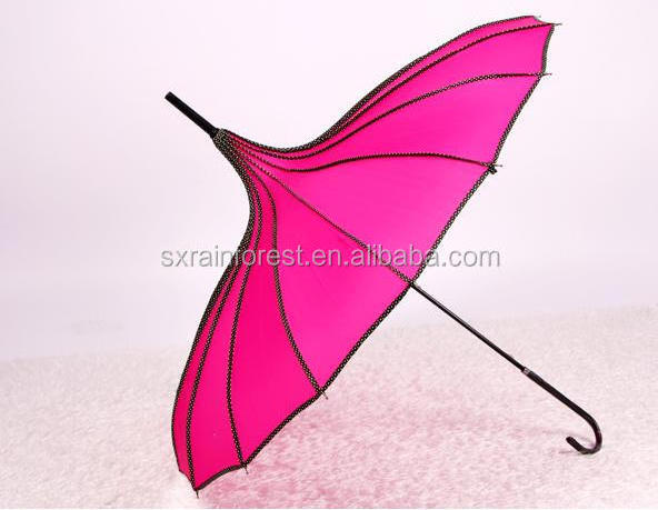 New Design 16 Ribs Lady Special Shape gift Pagoda Umbrella