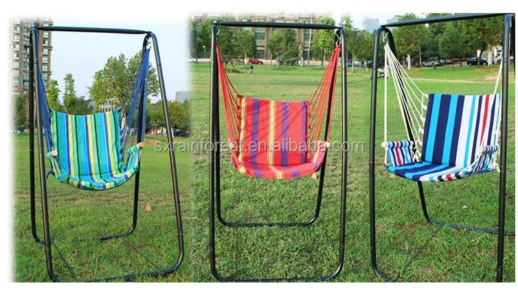 patio Rope Hammock Porch Swing Chairs for Single