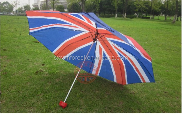 High Quality Promotion British Flag Umbrella full over heat transfer