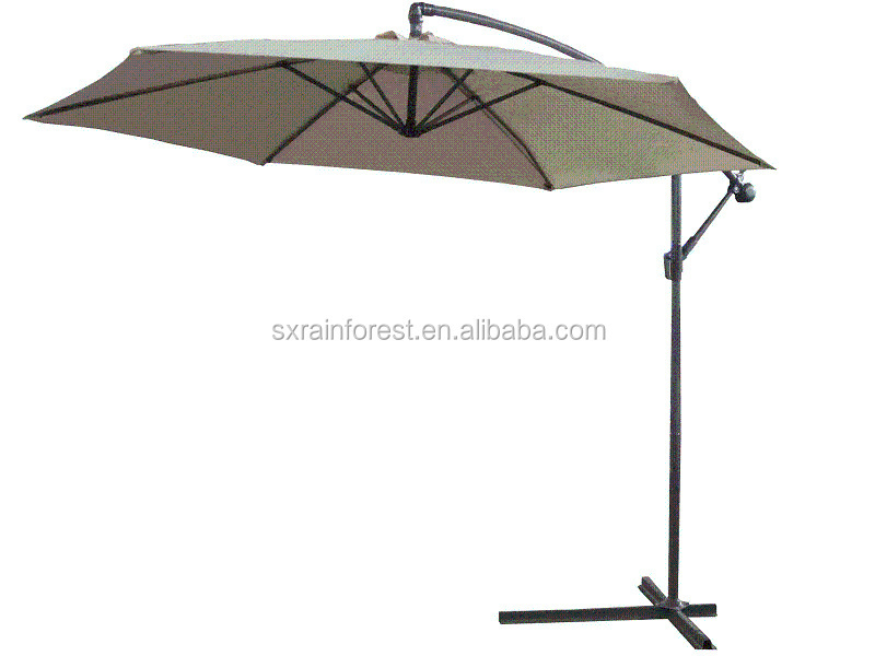 3m outdoor furniture parasol sun shade cantilever banana hanging umbrella