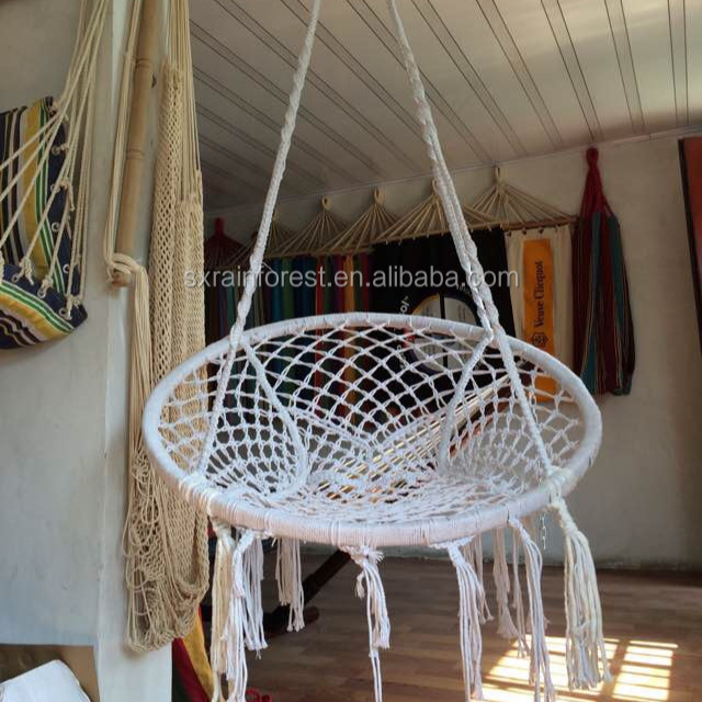 swing cotton rope hanging swing hammock