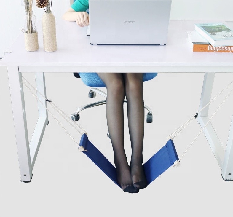 Portable Adjustable Foot Hammock for Corner Desk Office Foot Rest Mini Under Desk Foot Rest Hammock