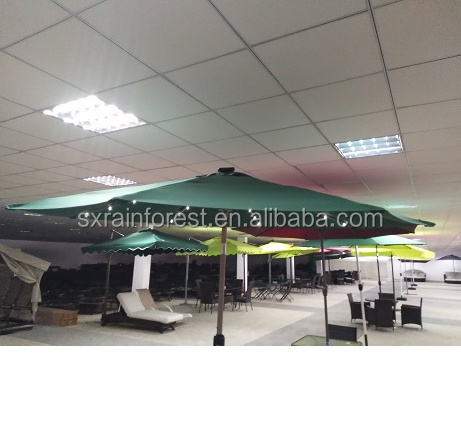 aluminum patio umbrella with led light Heavy Duty Large Outdoor Umbrella Garden Parasol Patio Umbrella