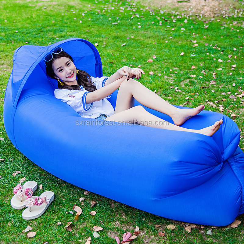 Outdoor shade camping lazy boy chair beg inflatable lounger bag waterproof and can load paddle hammock air sofa sleeping bag