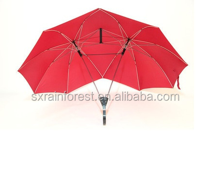 Innovate portable promotion light weight outdoor large super size double straight couple umbrella