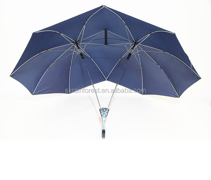 Innovate portable promotion light weight outdoor large super size double straight couple umbrella