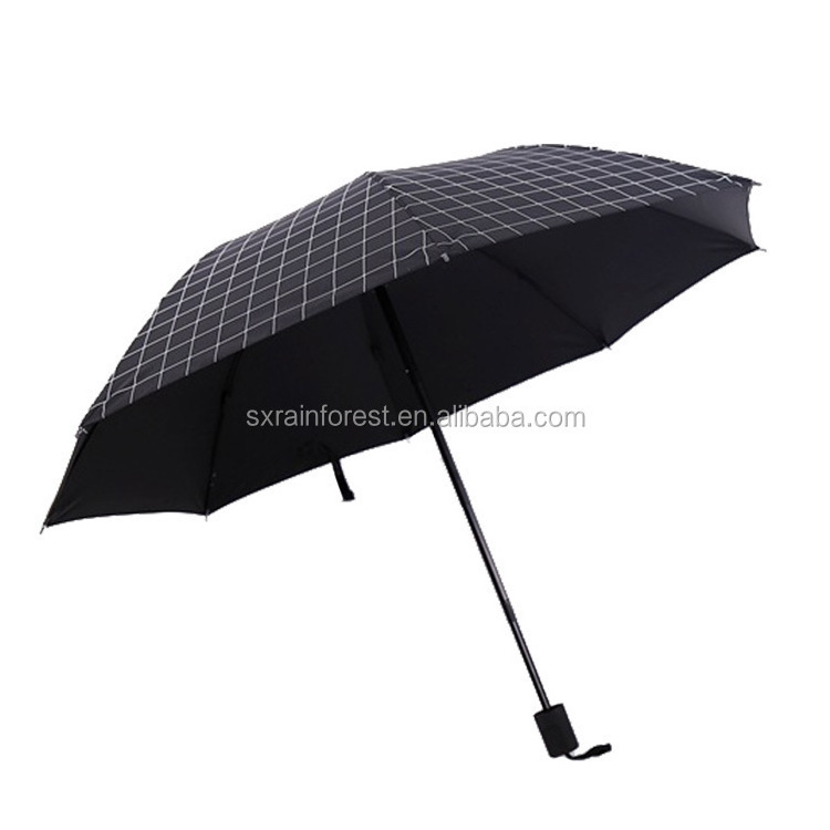 Wholesale Manual Open Outdoor 3 Fold Sunshade Umbrella With Vinyl Sunscreen Coating