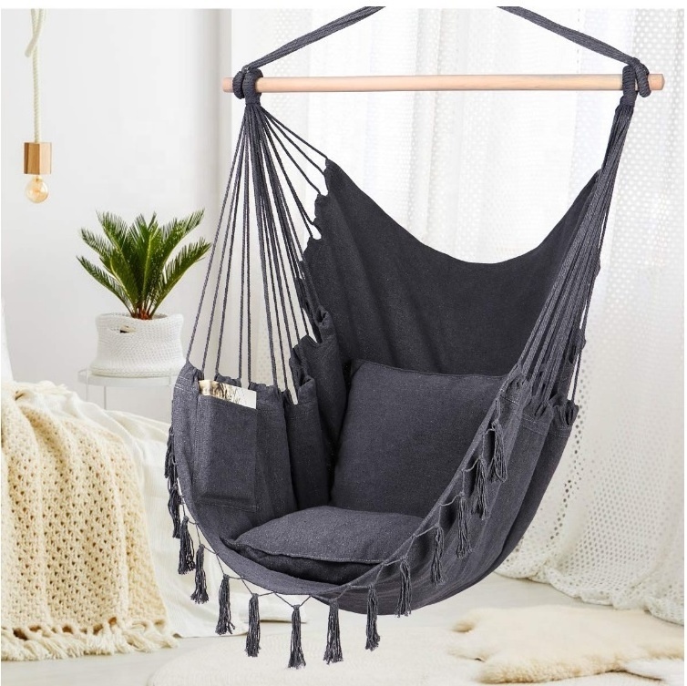 Hanging Chair Swing Hammock With Two Pillows