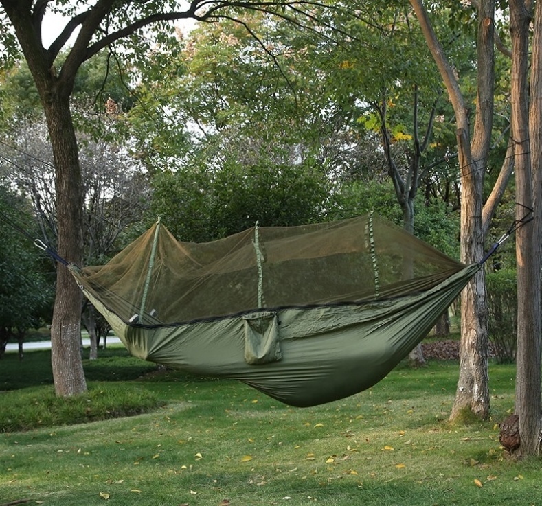 Hammock With Rain Fly And Mosquito Net Portable Sun-Shelter swing bed Waterproof