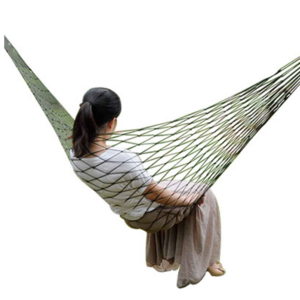 Factory Supply Single hammock/Nylon Rope Hammock Outdoor Mesh Hammock/Portable Camping Leisure Mesh hammock