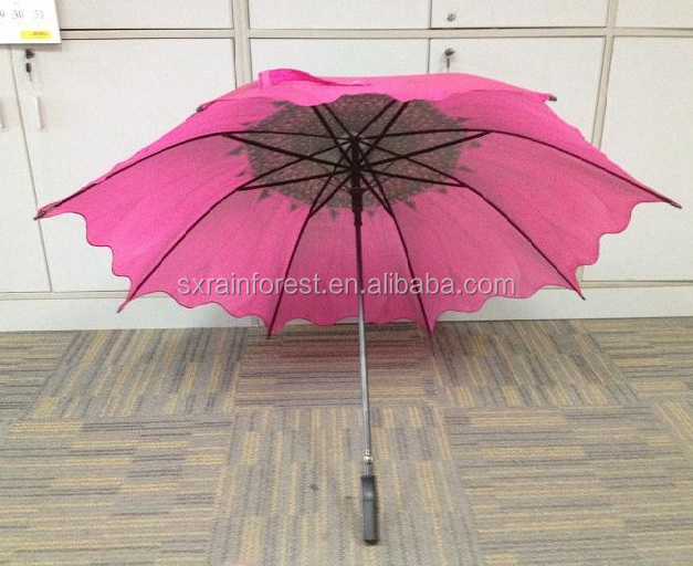 outdoor big size flower sun golf umbrella parasol