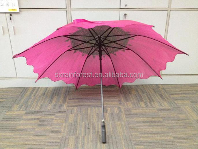 outdoor big size flower sun golf umbrella parasol