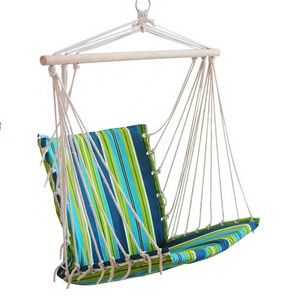 Printed Padded Canvas Hammock Chair Swing Hanging Chair for balcony columpios para jardin para adultos