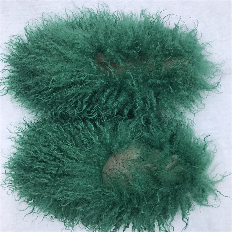 2023 Wholesale Popular Fuzzy Flat Fluffy Slide Fashion Soft And Sheep Faux Mongolian Wool Fur Slides Slippers