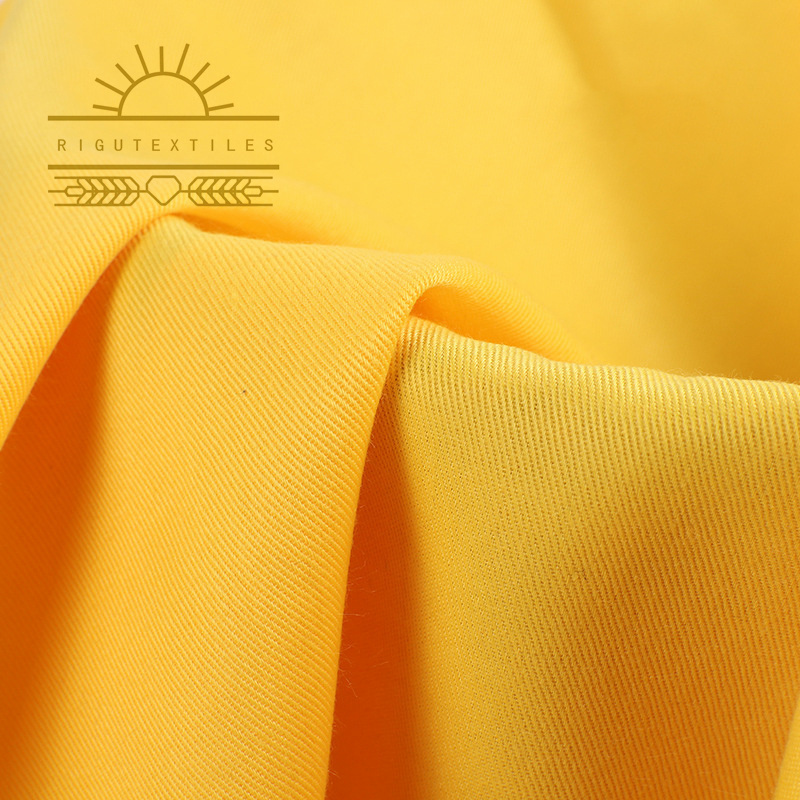 RIGU Textiles Solid Tela Algodon cvc Cotton Twill Woven Pure Organic polyester Fabric For bin and brace coverall