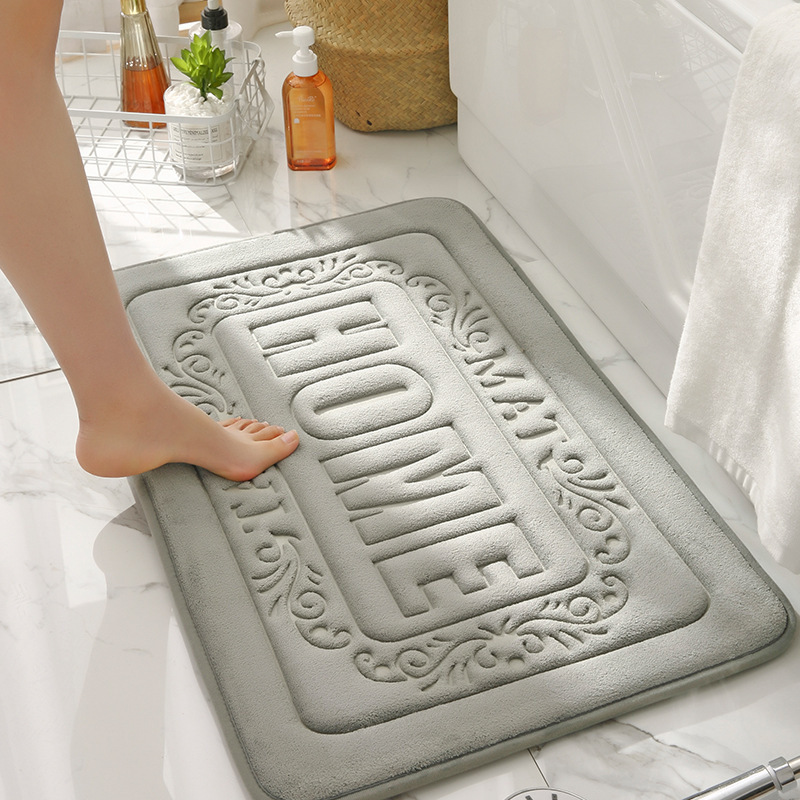 bathroom diatomaceous water absorbent rug set Diatom Mud Floor Mat anti slip absorb diatomite earth bath mat