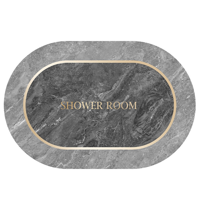 Super Absorbent Water Fast Dry Diatom Mud Flooring Rug Non-slip Carpet Bathroom Play Rubber Door Mat