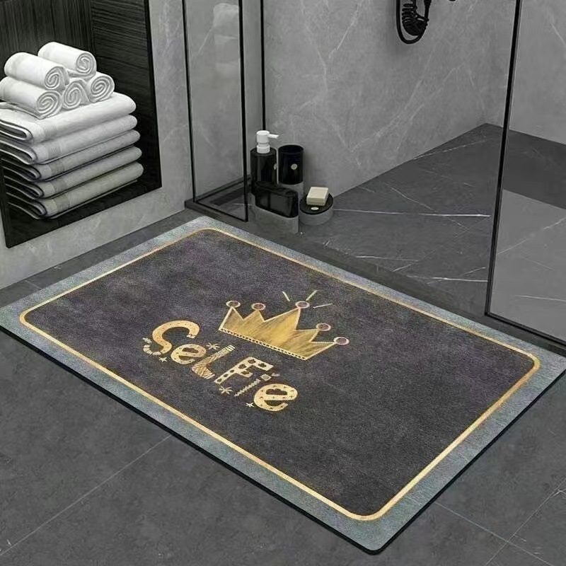 Hot sale Bath Mat Super Absorbent Non slip Diatom Mud Bathroom Rug Quick Drying Bath Shower Rug Kitchen Entrance Door Mats Home