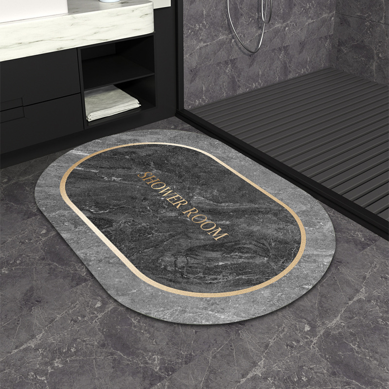 Super Absorbent Water Fast Dry Diatom Mud Flooring Rug Non-slip Carpet Bathroom Play Rubber Door Mat