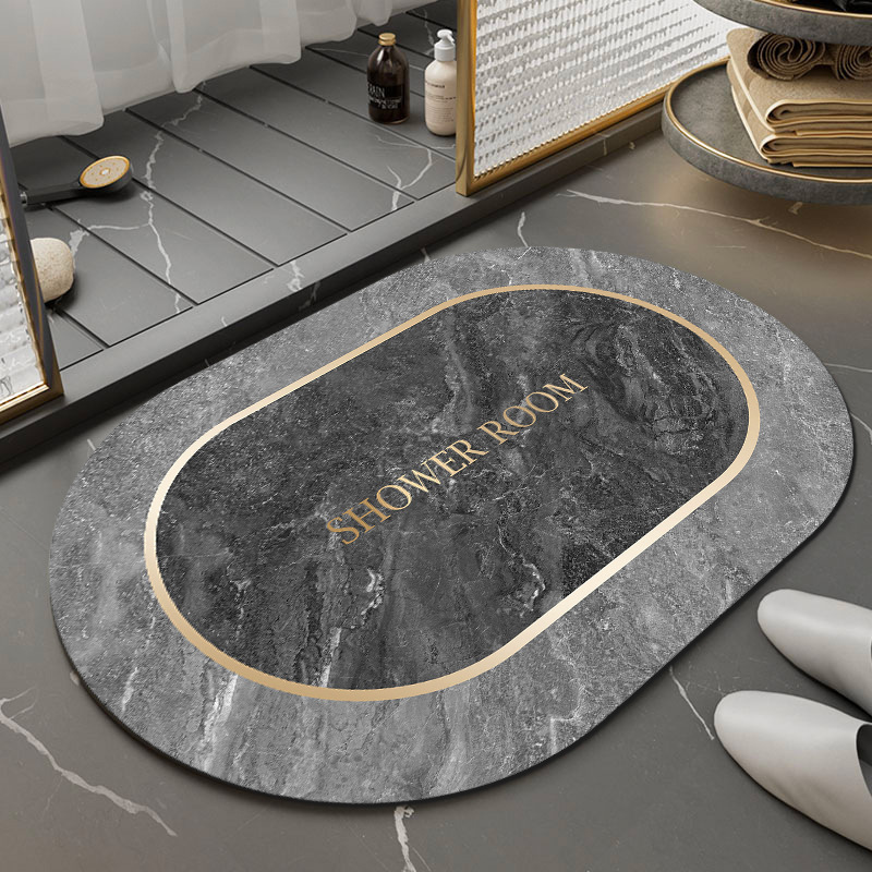 Super Absorbent Water Fast Dry Diatom Mud Flooring Rug Non-slip Carpet Bathroom Play Rubber Door Mat