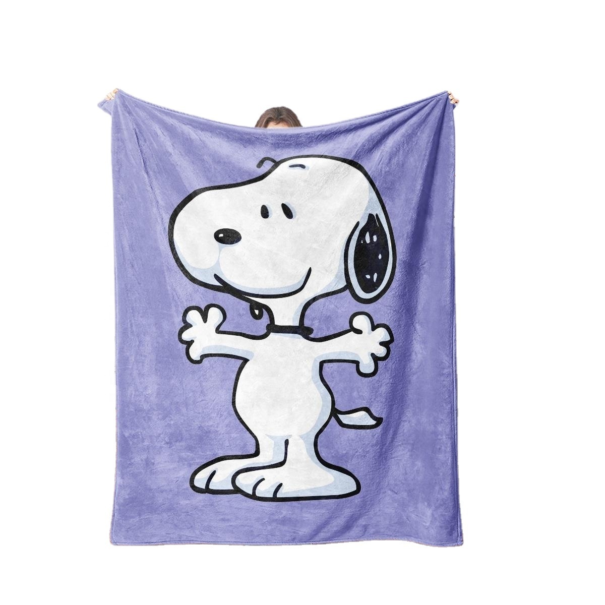 Cute Snoopy Blanket Flannel Fleece digital print comfortable and soft