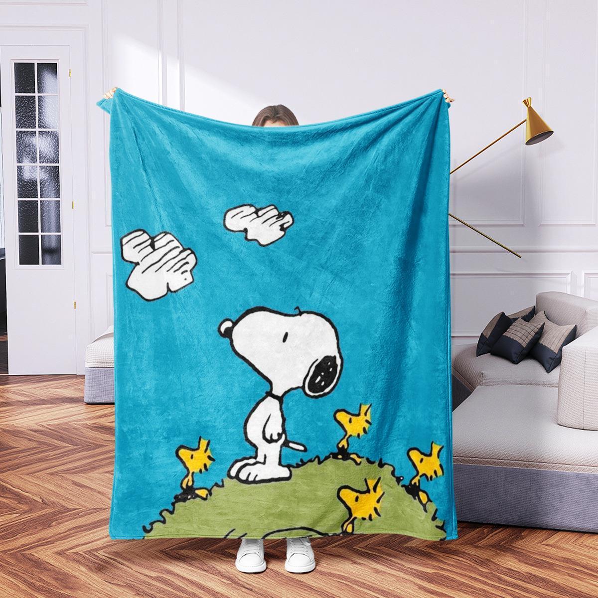 Cute Snoopy Blanket Flannel Fleece digital print comfortable and soft