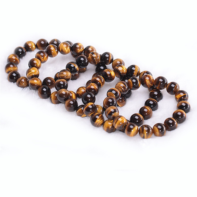 Wholesale Tiger Eye Bracelet 20mm Nature Stone Buddha Bead Jewelry Accessories DIY Crystal Beads Tiger Eye Beads Bracelet