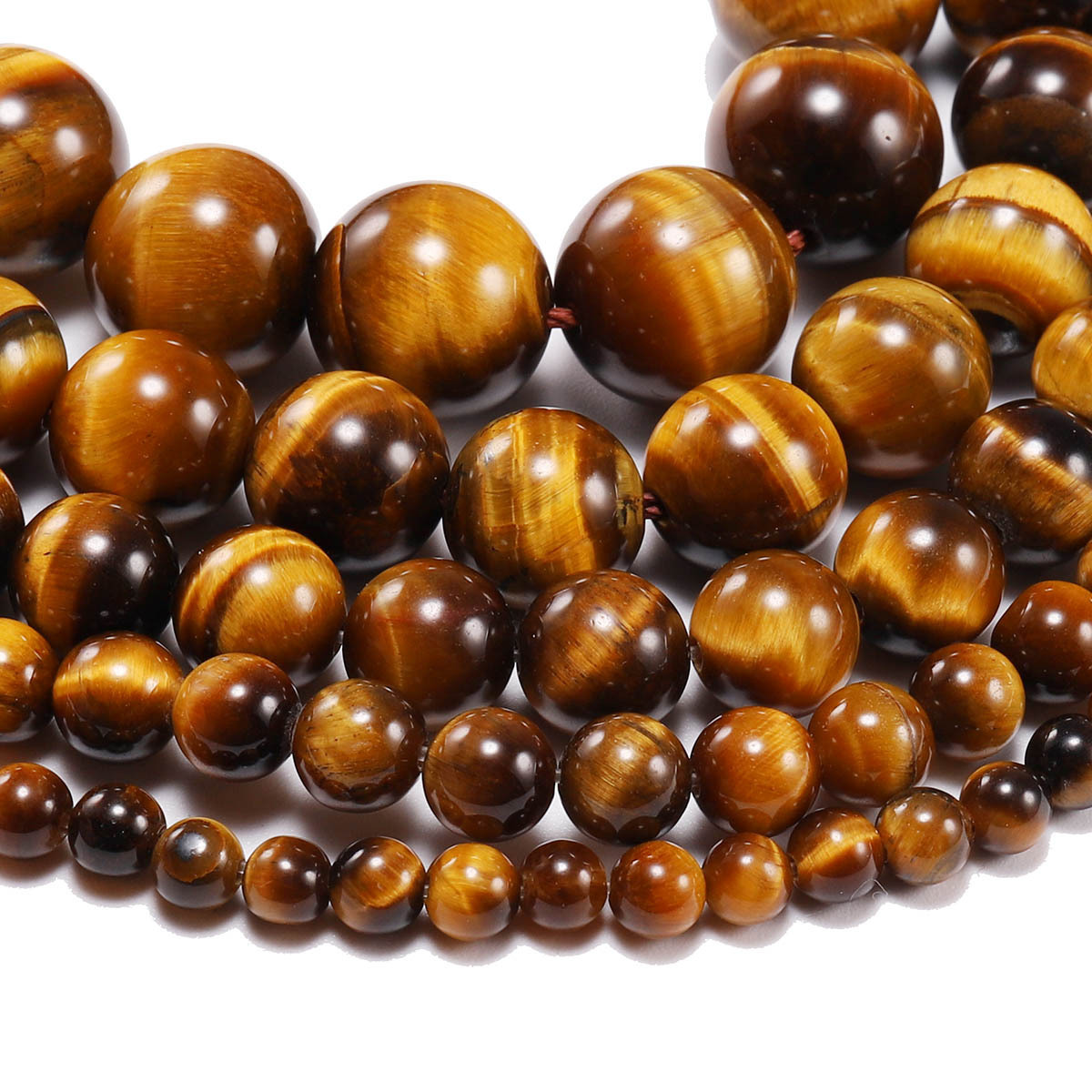 Wholesale Tiger Eye Bracelet 20mm Nature Stone Buddha Bead Jewelry Accessories DIY Crystal Beads Tiger Eye Beads Bracelet