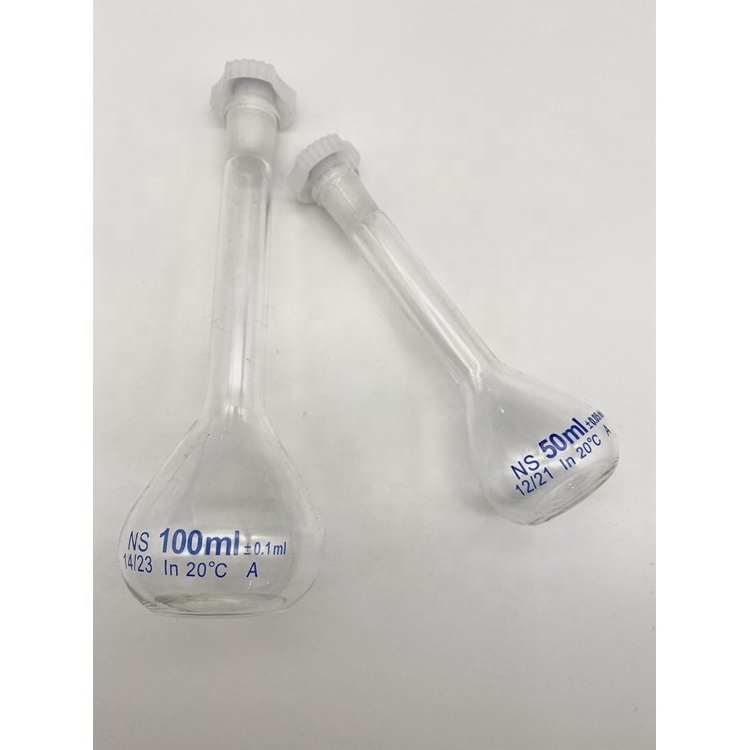 Wholesale laboratory glass flask volumetric flask with stopper