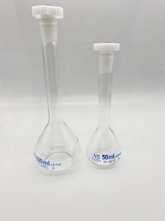 Wholesale laboratory glass flask volumetric flask with stopper