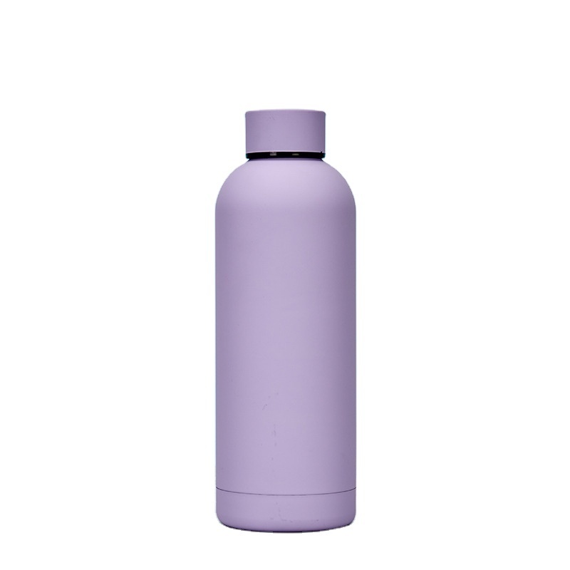 New custom small mouth insulated stainless steel thermos soft touch double-wall insulated water bottle