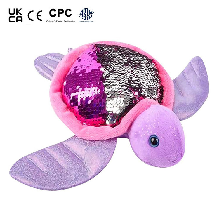 Factory Direct Sale Free Shipping Custom Oem Cartoon Soft Stuffed Animal Plushie Doll Plush Sequins Christmas Toy