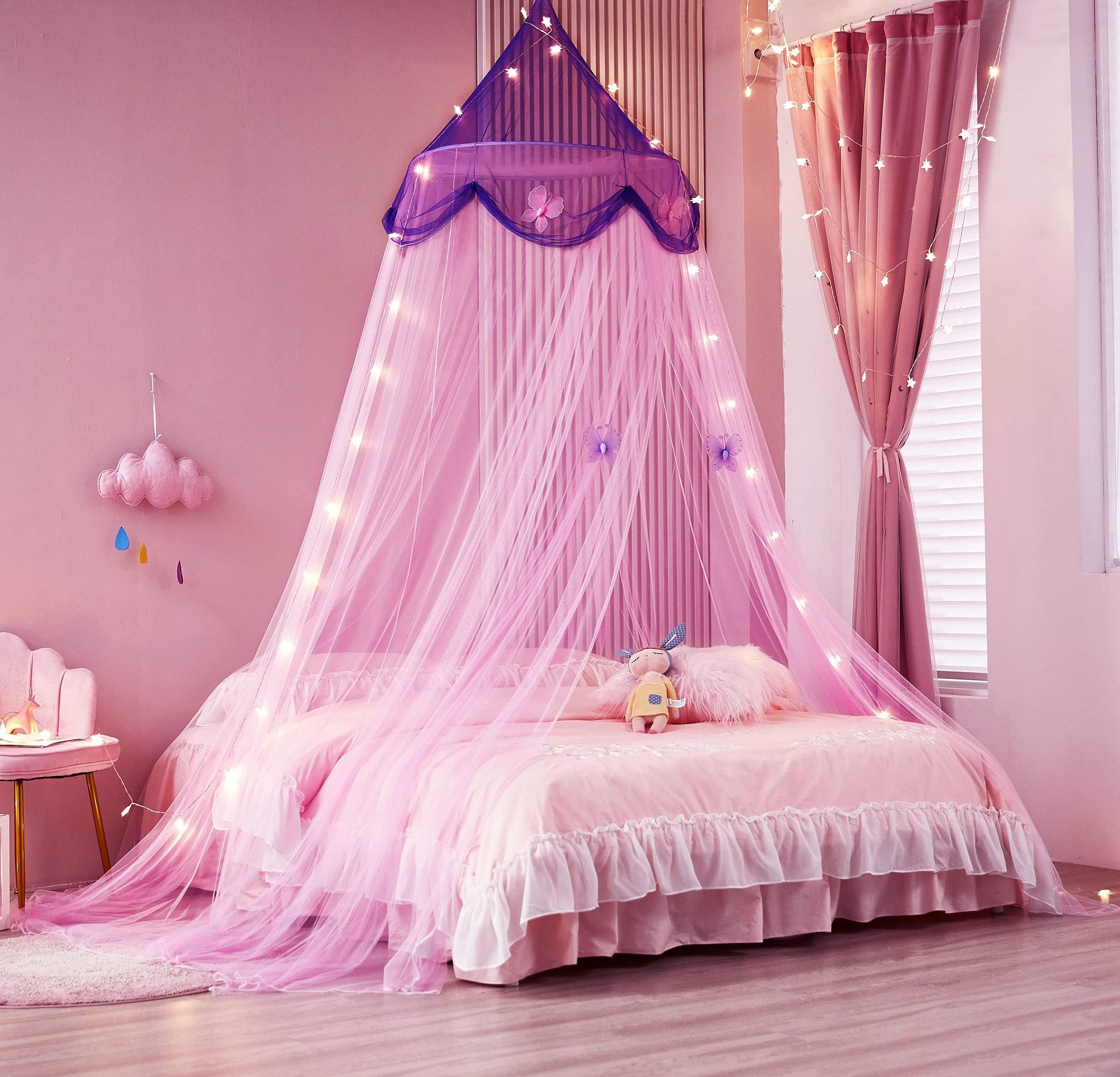 Wholesale Custom Bed Canopy 100% Polyester Large Baby Cheap Foldable Mosquito Bed Mosquito Net For Room Decoration