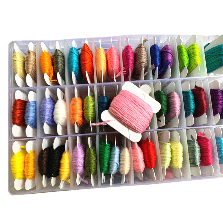 Crochet Thread 26S/2*6 Polyester Material Counted Cross Stitch Thread Set